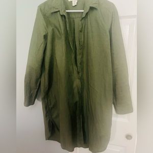 Olive Green Shirt Dress
